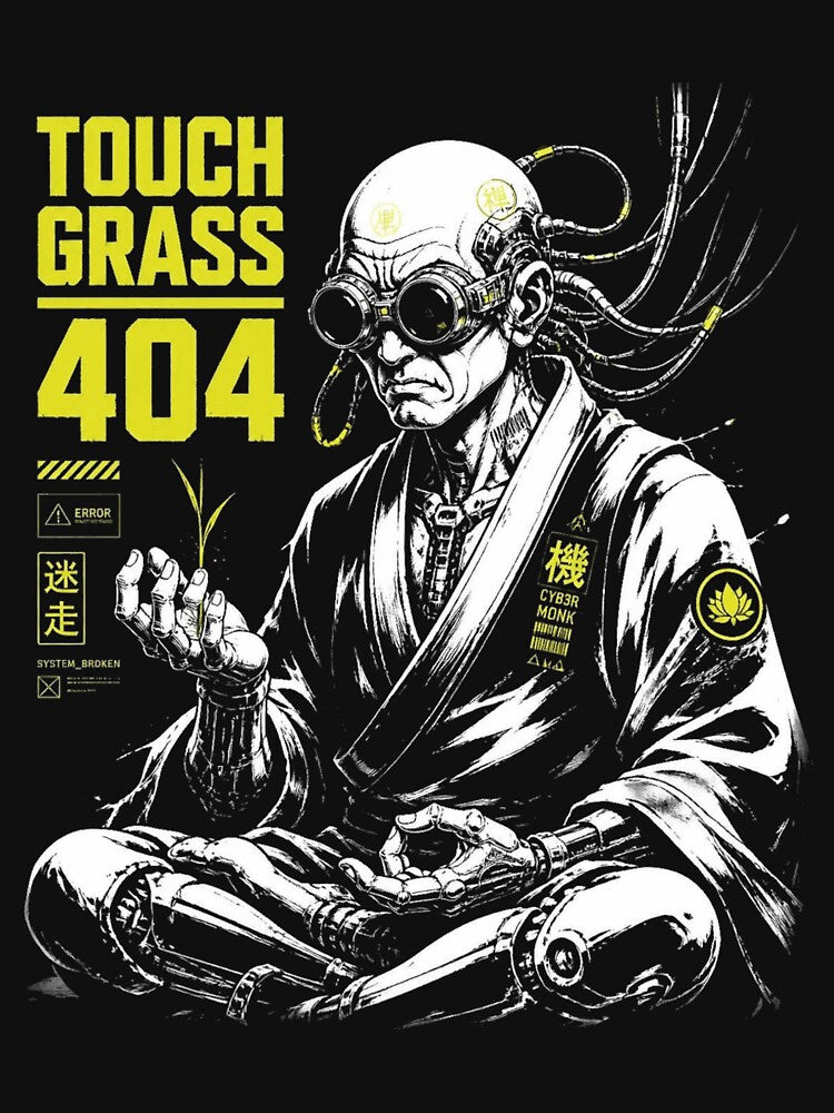 Touch Grass 404 Error Funny Gamer Indoor Life by macadolie
