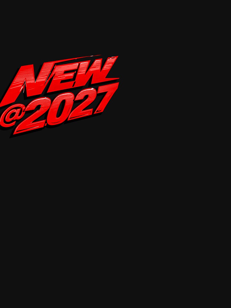 Merry 2027 Retro Red Speed Typograph by MythicMood