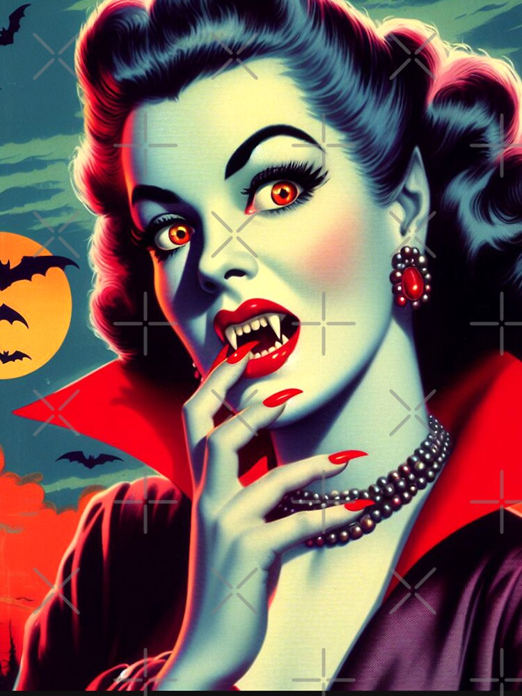Vintage Vampire Woman by PulpVintage