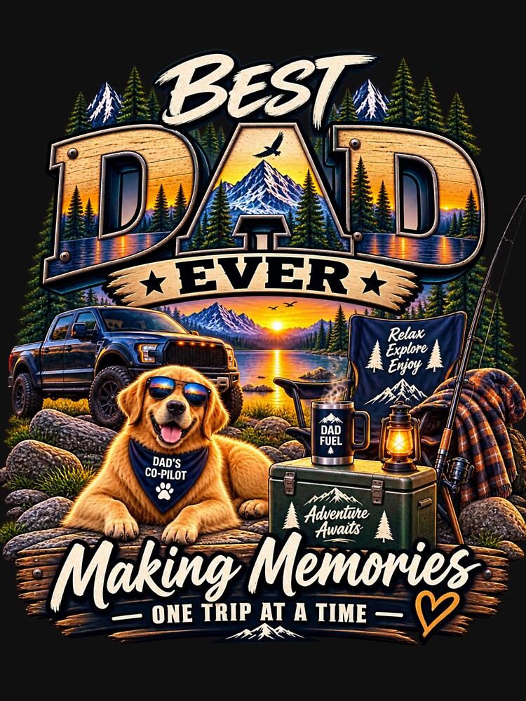 Best Dad Ever Outdoor Adventure Gift by JANAWIYSTUDIO
