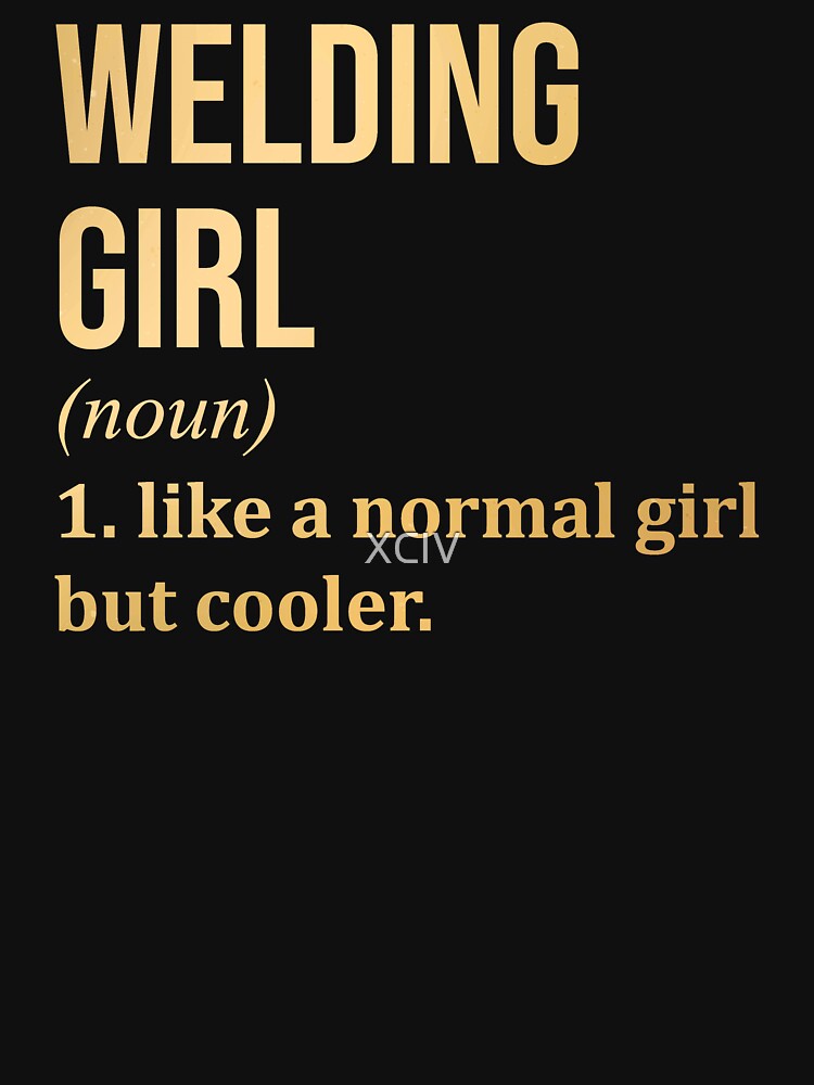 Welding Girl Definition in Gold by XCIV