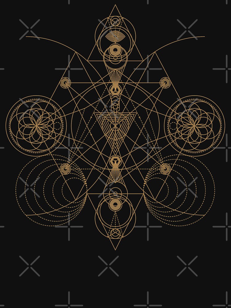 Gold Abstract Sacred Geometry Figure Grafic Pattern Illustration Gifts by MagicBoutique