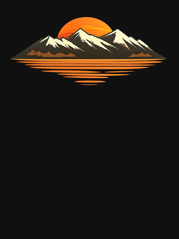 Mountain Sunset Landscape Nature Minimalist Camping Fans by BornBorn