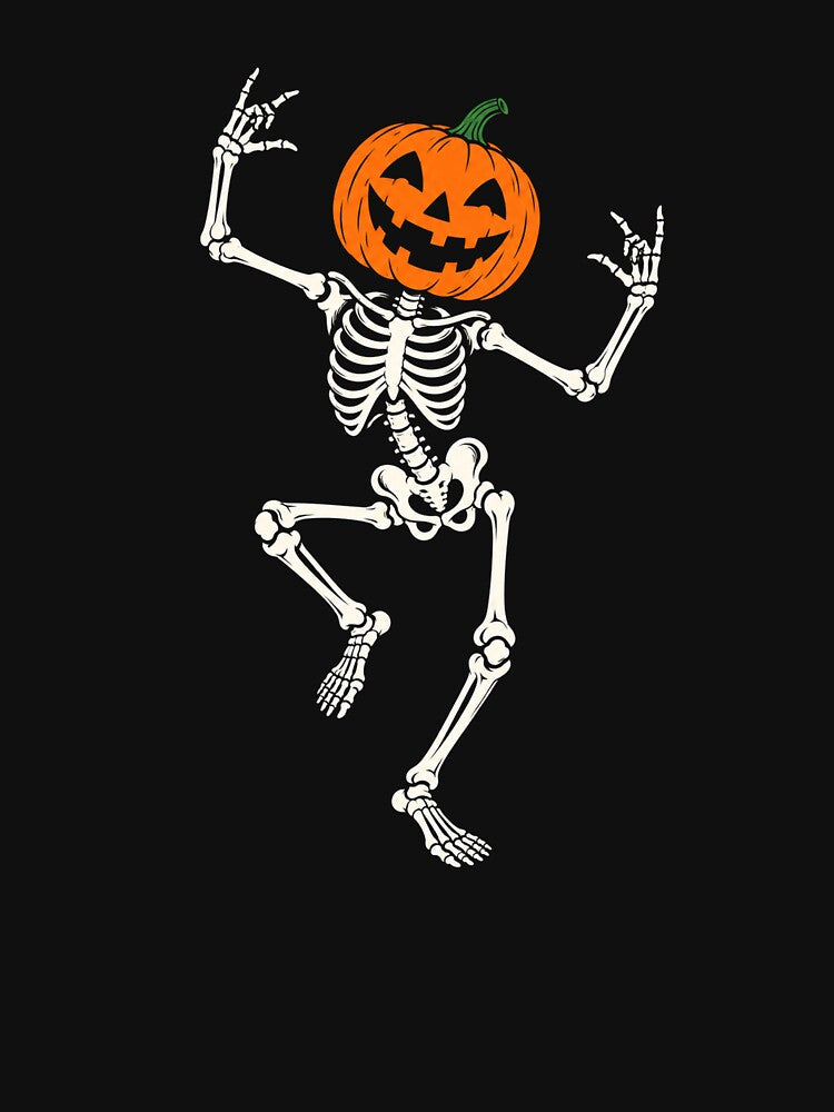 Pumpkin Head Skeleton Attitude – Funny Spooky Halloween Design by WILLIAMS-BR