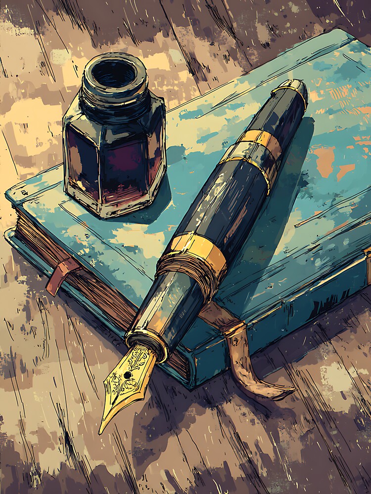 Elegant Dark Academia Fountain Pen by bapupa