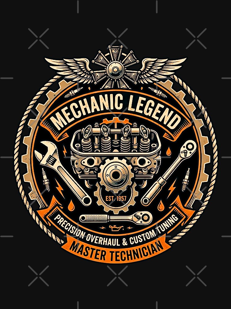 Mechanic Legend Vintage Garage Badge - Car & Motorcycle by Aegy2024