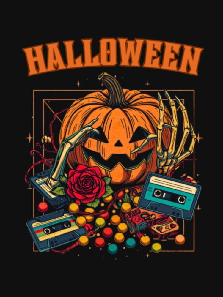 Retro Halloween Pumpkin Cassette Tapes by alvablakefg
