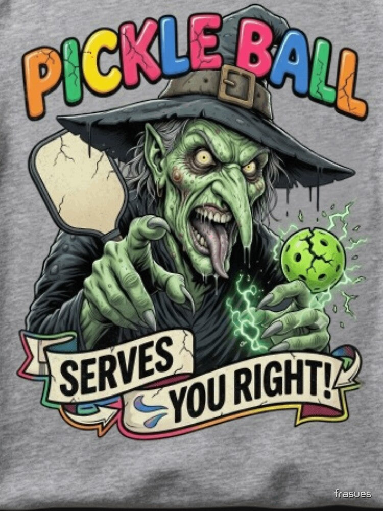 PICKLEBALL SERVES YOU RIGHT FUNNY TEE ai generated created by frasues by frasues