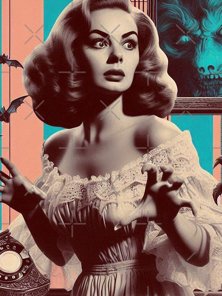 Vintage Horror Woman Collage by PulpVintage