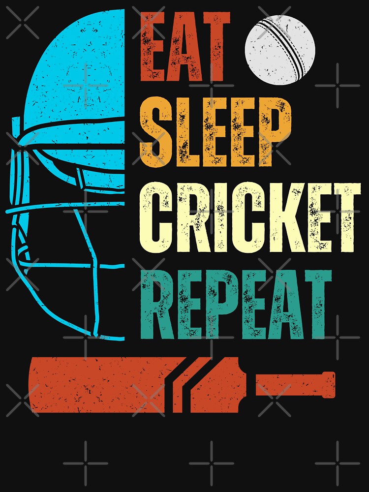 Eat Sleep Cricket Repeat Cricket Player Youth Men Boys Kids by SvgmagicArt