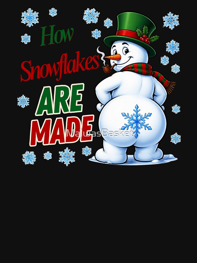 How Snowflakes Are Made Snowman, Merry Christmas Snowman Shirt by MalwasBasket