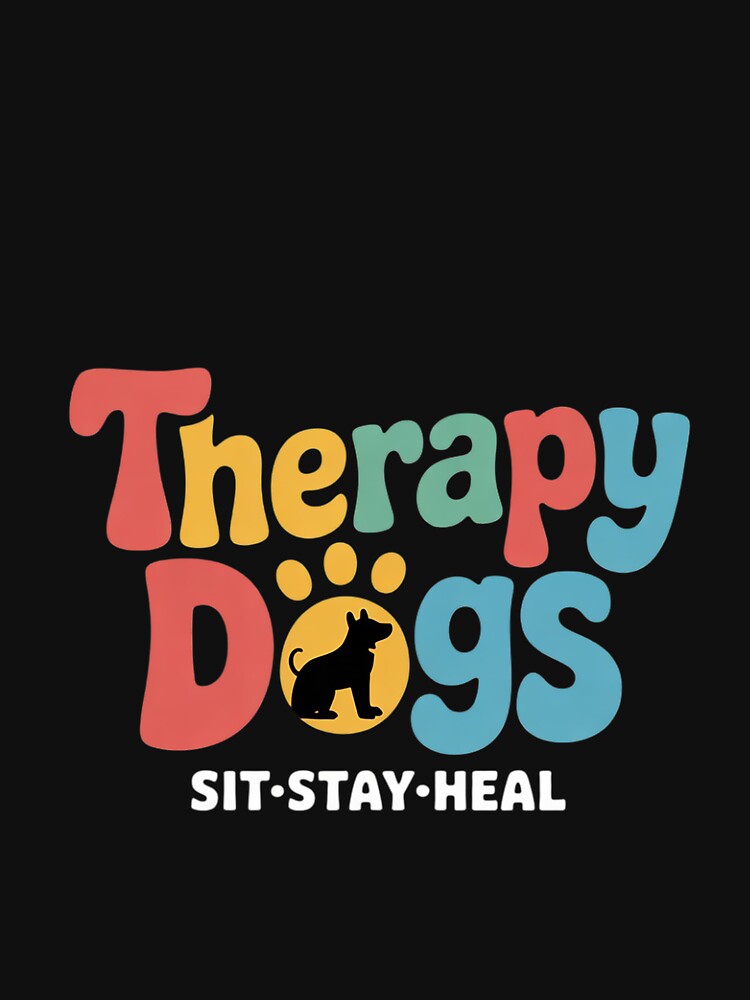 Therapy Dog Team Animal Assisted Therapy Dogs Sits Stay Heal by MarryIsMonth
