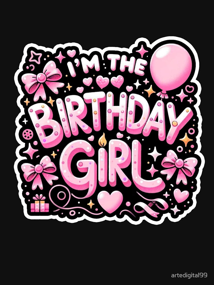 Birthday Girl Party Squad – Celebration Graphic for Apparel by artedigital99