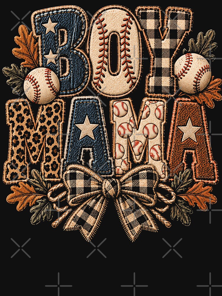 Baseball Mama Boo Halloween Fall Baseball Mom Retro Country Design by ArcaneArtistry