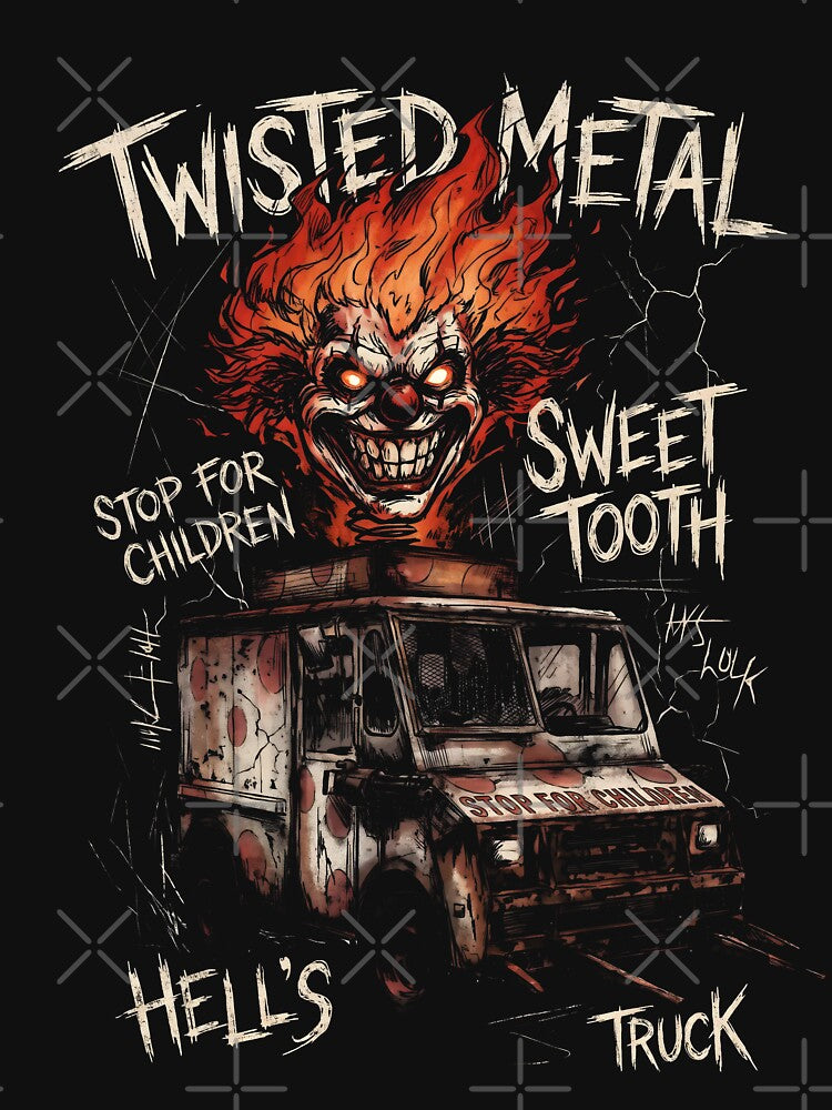 Sweet Tooth Twisted Metal Grunge Anime Gaming Shirt by Senpaiwaves