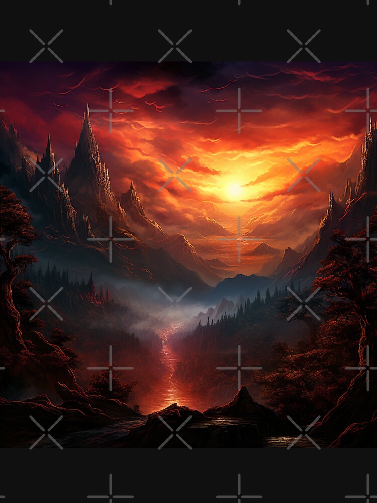 Fantasy Landscape - Land of Fire by Fantasy Masterpiece