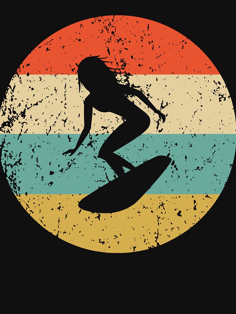 Surfing Girl Vintage Retro Surfer by ShaneGuzman