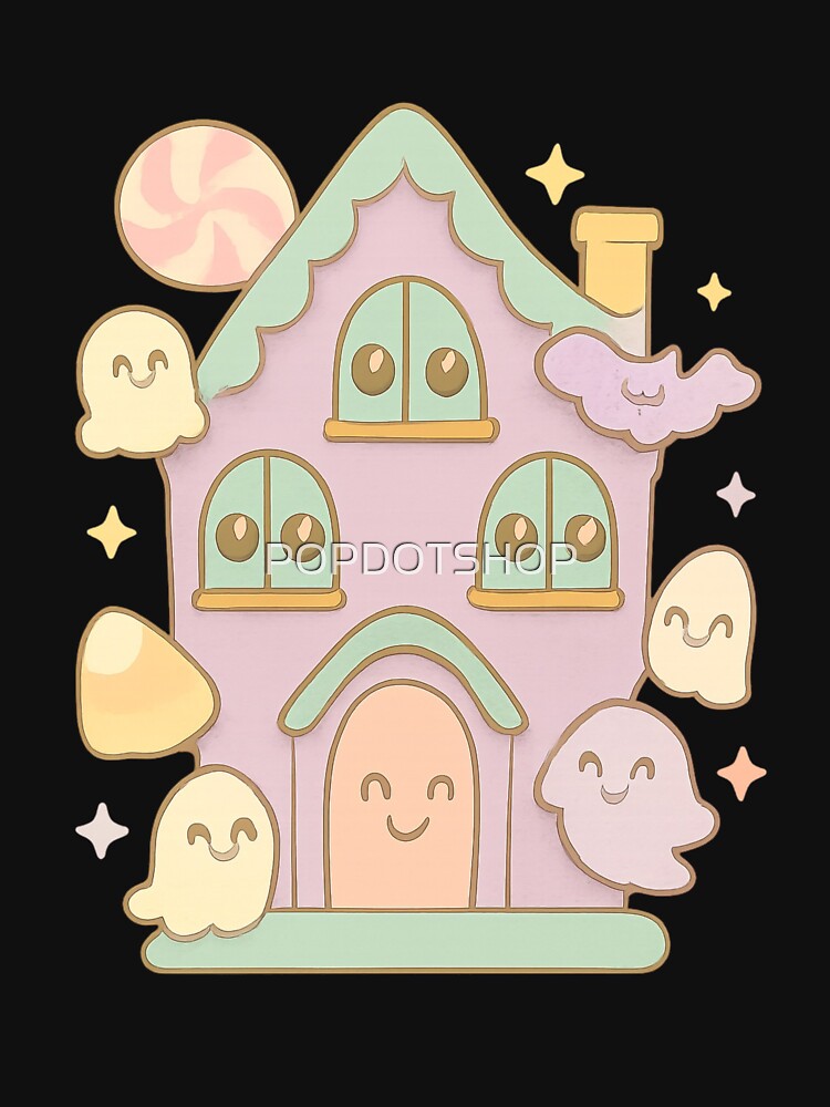 Kawaii Haunted House – Cute Pastel Halloween House by POPDOTSHOP