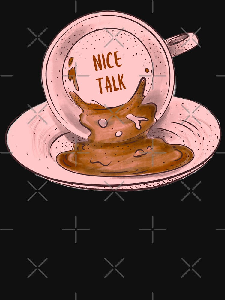 My Coffee And I Are Having A Nice Talk – Pink Coffee Grounds Death Before Decaf by The Green Corner