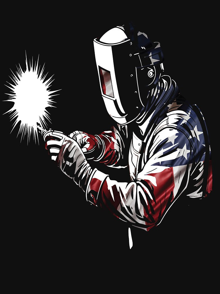 American Flag Welder Patriotic USA Flag American Welder Gear by DynamicDesign