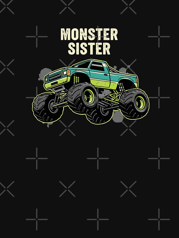Monster Sister Monster Truck Sibling Family Fan by PopStars1993