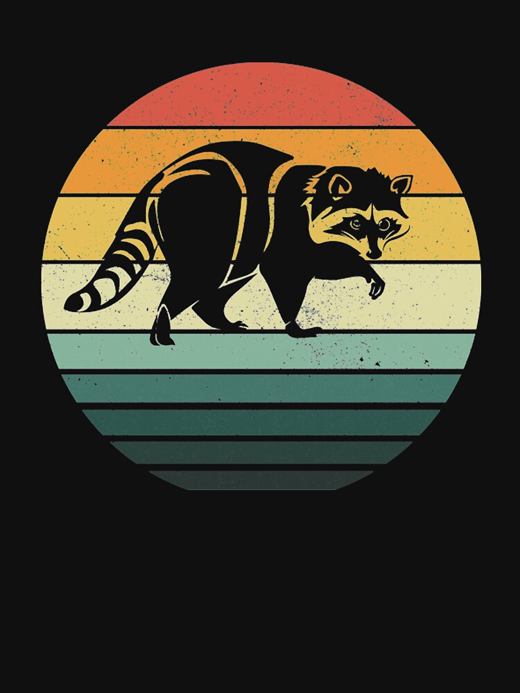 Raccoon Sunset Retro Vintage by KristaMonroe1