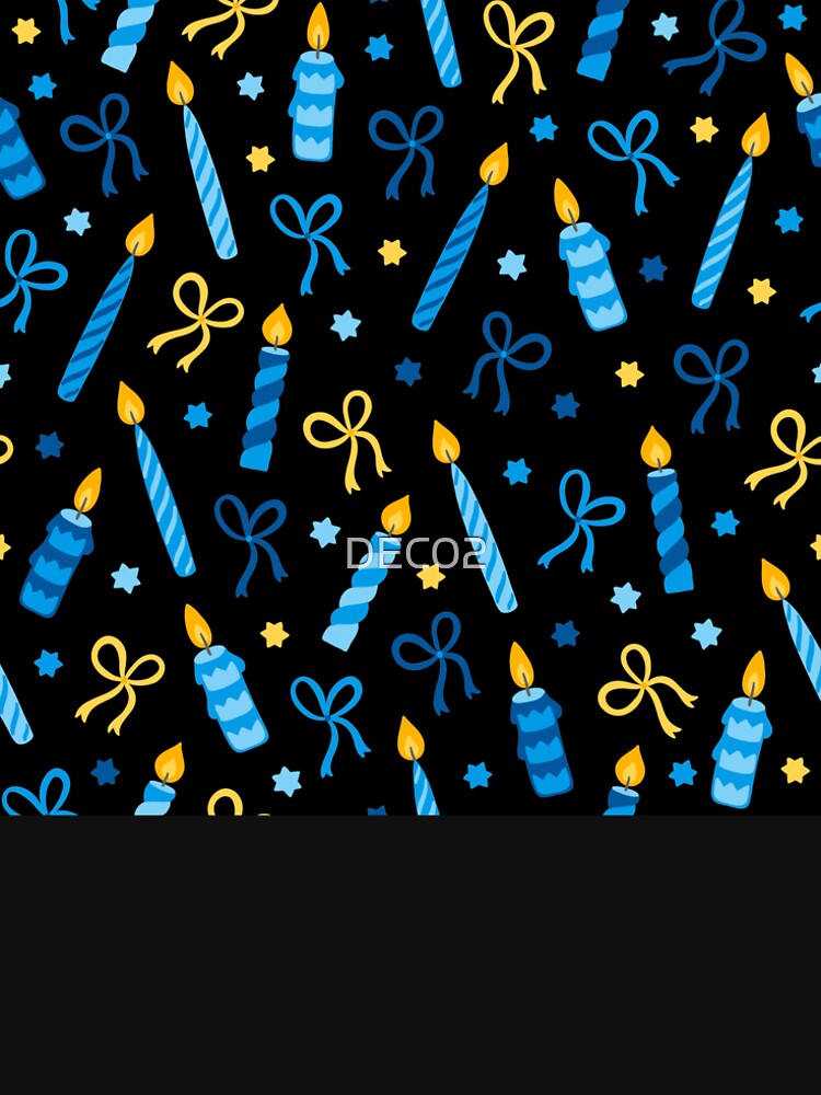 Hanukkah Holiday Candles And Bows Festive Pattern by DEC02