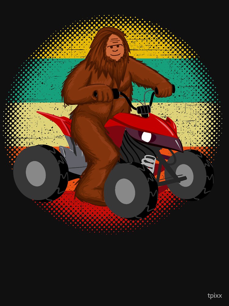 Bigfoot ATV 4x4 Retro Sunset Distressed by tpixx