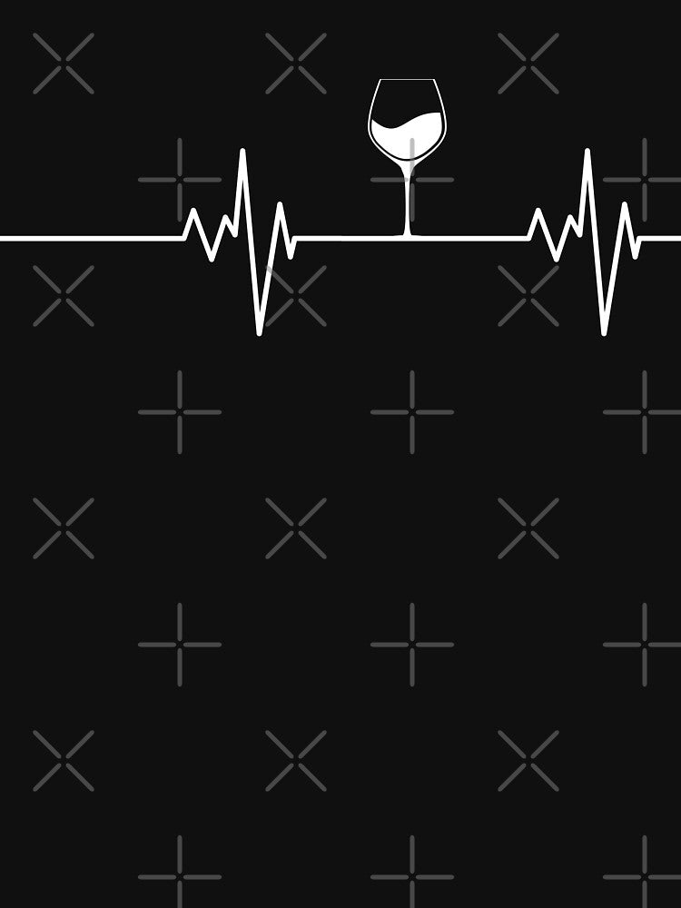 Wine Heartbeat Pulse Heart Line by Bella85s