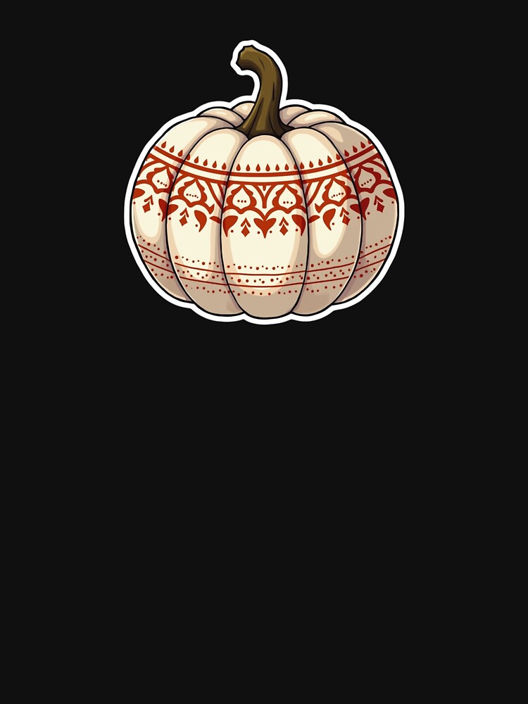 White Pumpkin with Boho Pattern by ArtfullyRooted