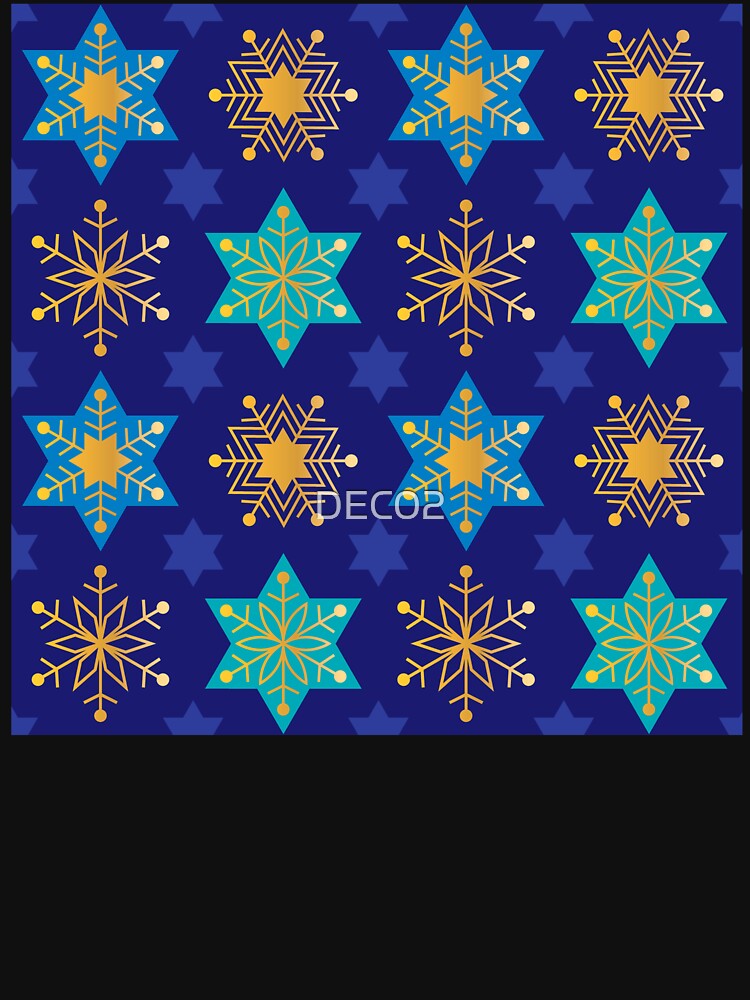 Hanukkah Holidays Star of David and Snowflake Pattern by DEC02