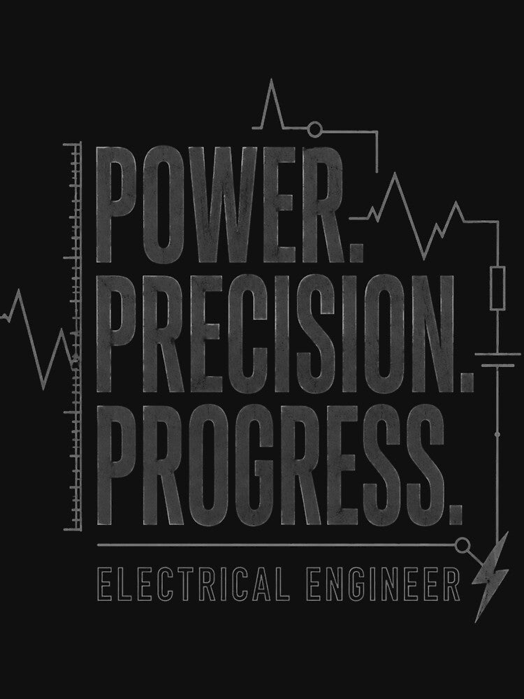 Power Precision Progress Retro Electrical Engineer by AzulAdams