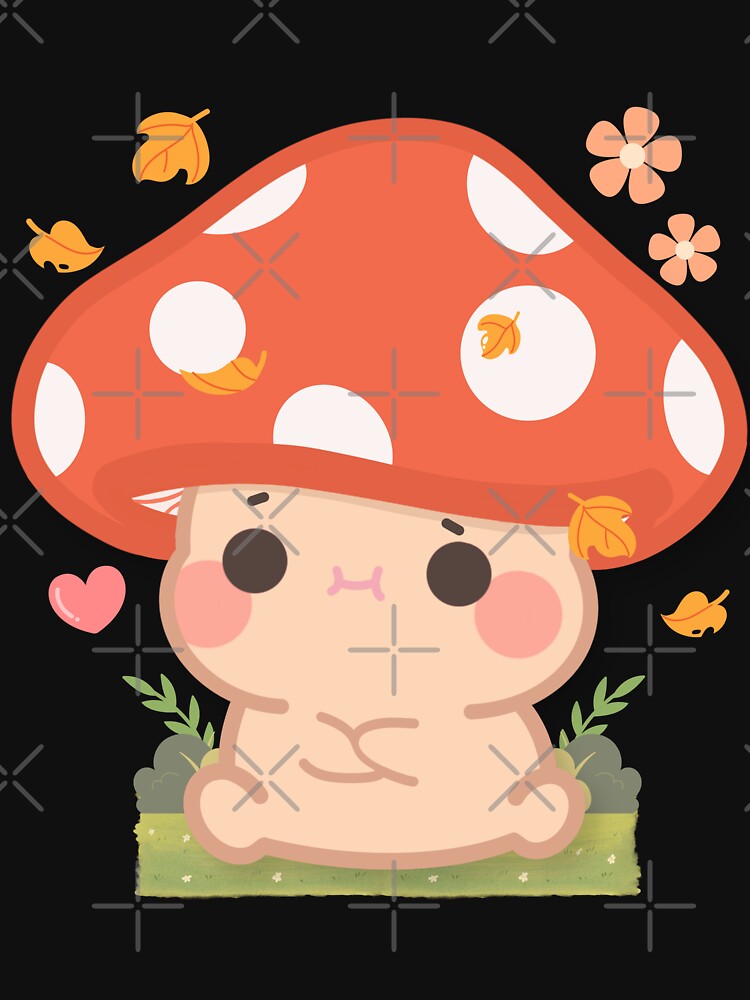 Cute Kawaii Mushroom Grumpy by cutecozynook