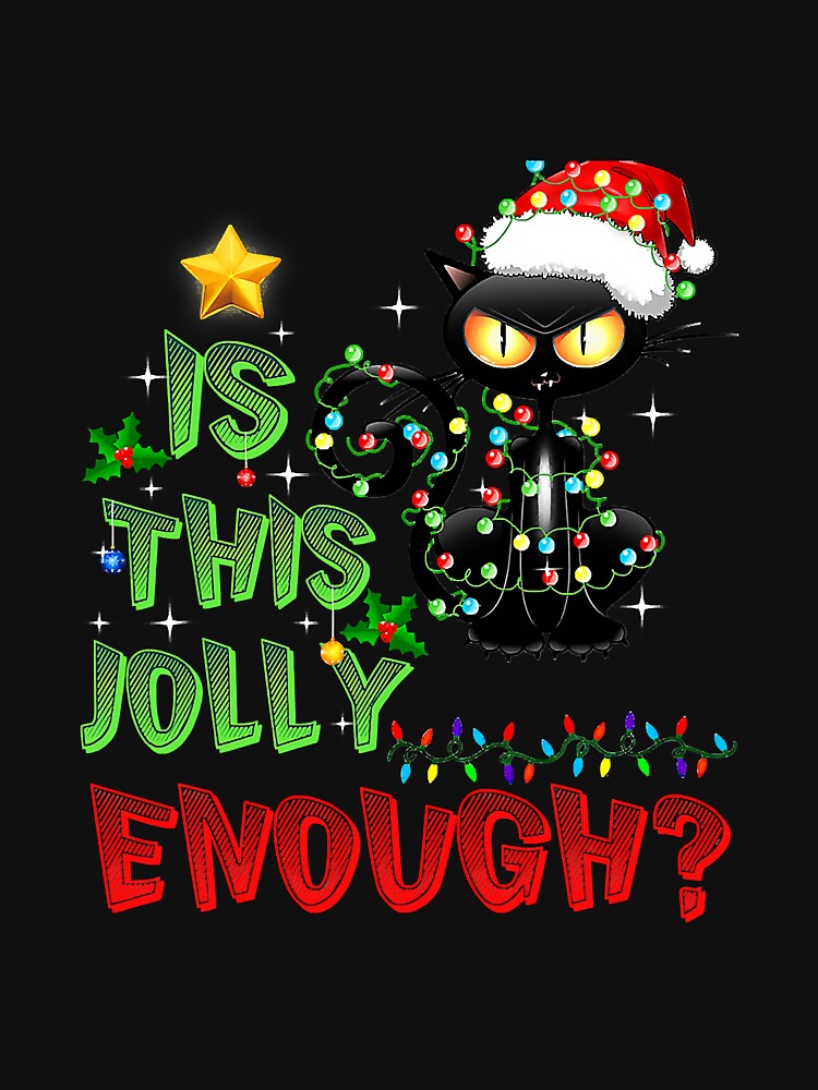 Is This Jolly Enough Black Cat Merry by saragrant39