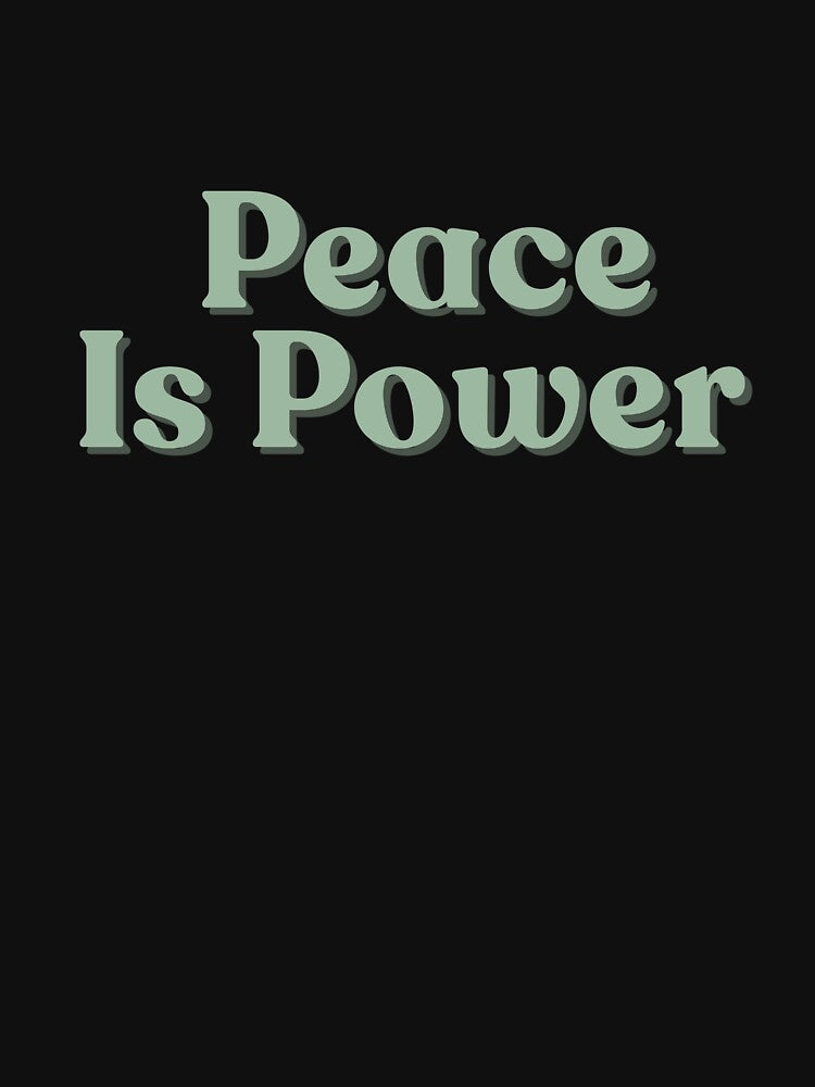 Peace Is Power – Retro Mint Typography by VinciLab