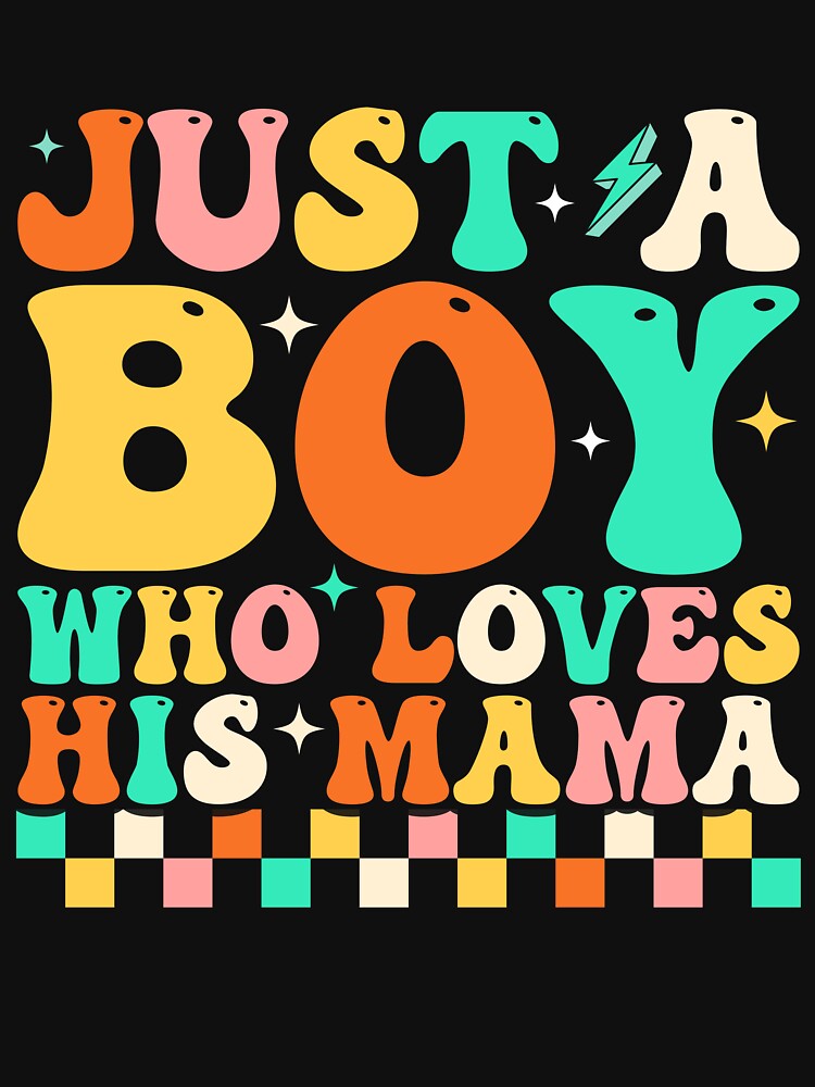 Boy Loves Mama Retro Mothers Day by KroghDs