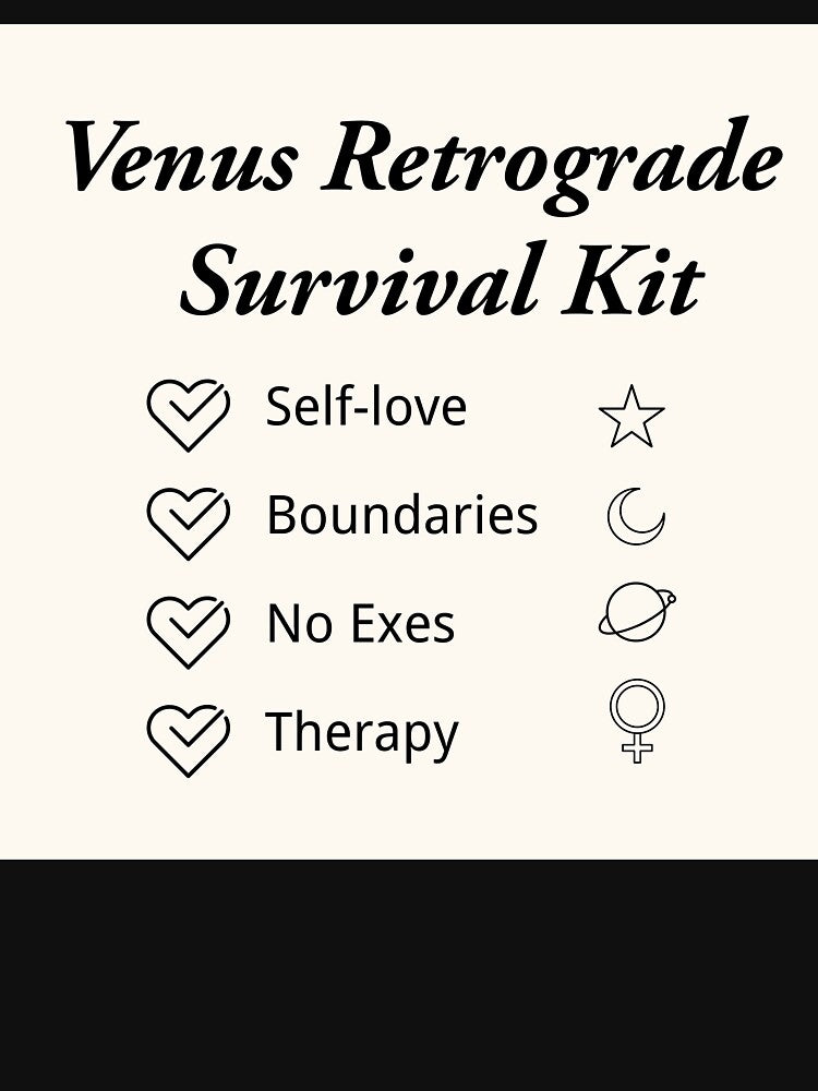 Venus Retrograde Survival Kit - Astrology Valentine's Self-Care Checklist by ElihanexArts