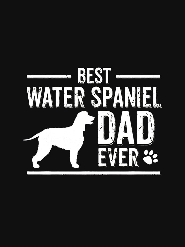 Best Water Spaniel Dad Ever Dog Silhouette by vitoloda