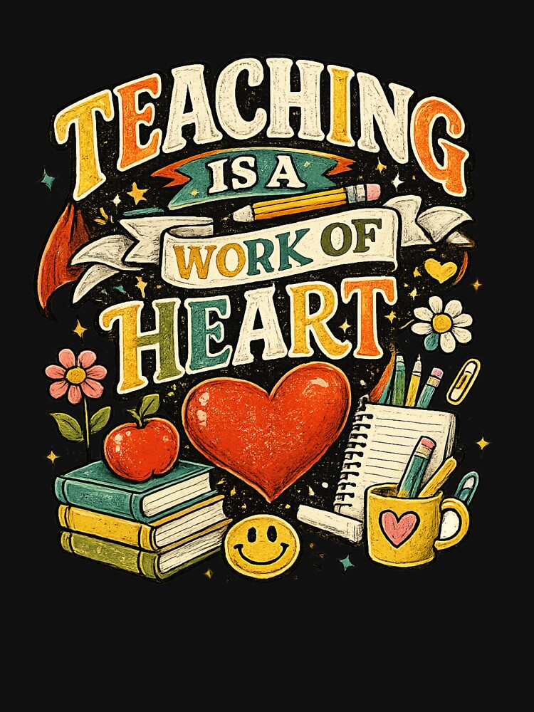 Teaching Is A Work Of Heart T_shirt by happyshirt27