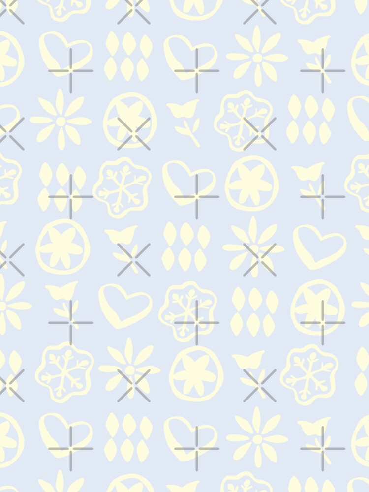 Winter Pastel Blue Cream Boho Retro Mid Century Nostalgic Christmas Pattern by blomastudios