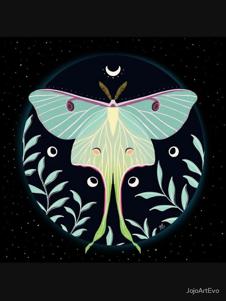 Chinese Moon Moth Design by JojoArtEvo