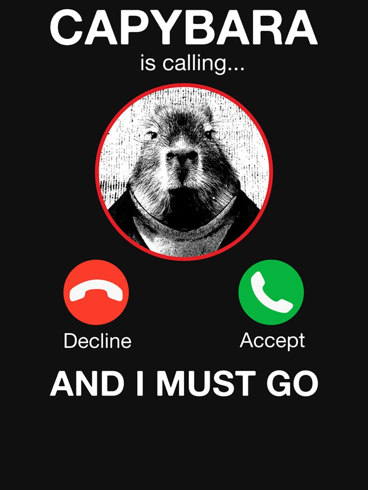 Capybara Is Calling And I Must Go Funny Capybara Phone by leacha