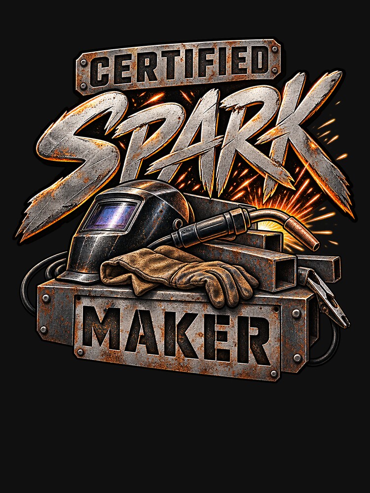 Certified Spark Maker Funny Welder Design by ABprintstudio