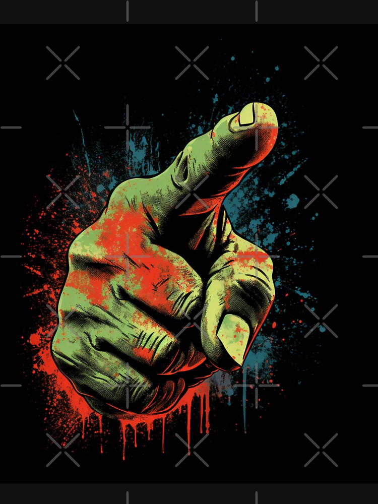 A Pointing Finger - Distressed Design by GoodOldVintage