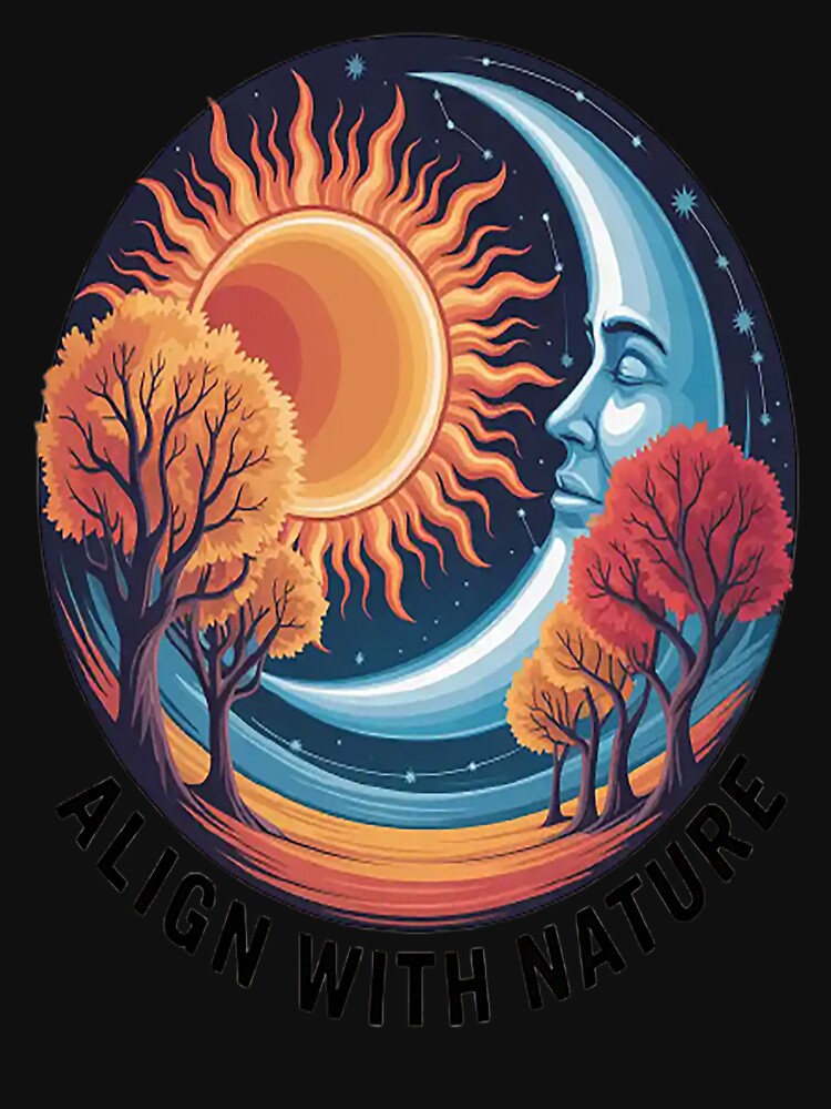 Align With Nature Harmony Under Sun And Moon Earth Lover by mandiana