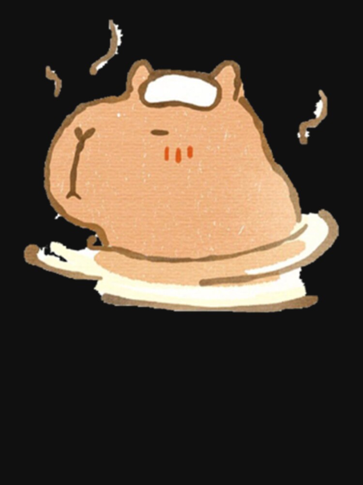 Capybara relaxing in a hot spring by leocoopera