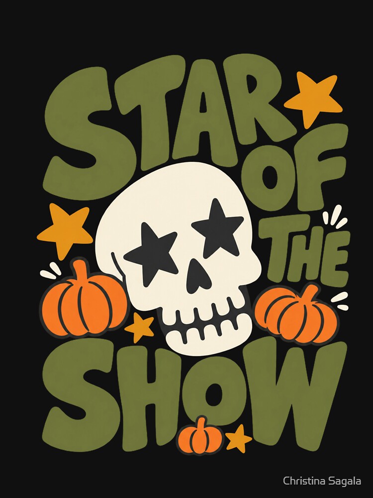 Retro Halloween Skull Star of the Show by Christina Sagala