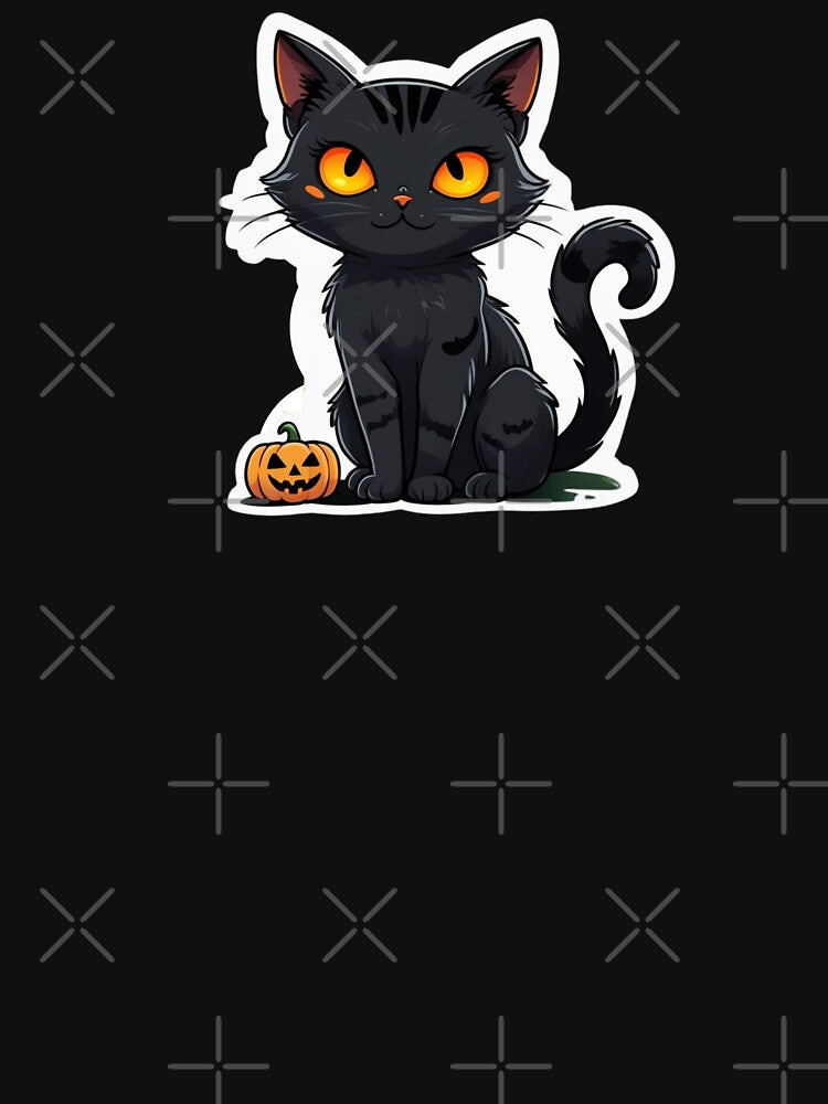 Black Cat with Pumpkin by LewpyG