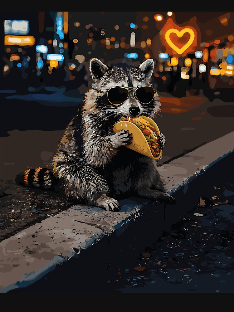 Raccoon Eating Tacos by RyuEssence