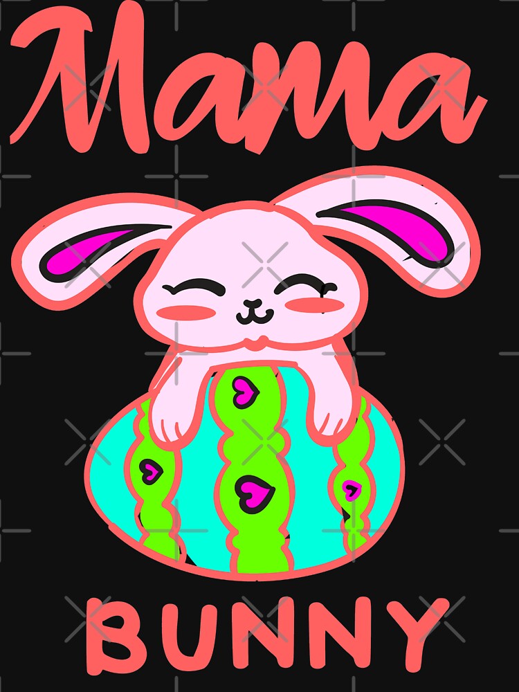 Womens Pregnant Easter Mama Bunny Baby Bunny Expecting Easter by ilias13